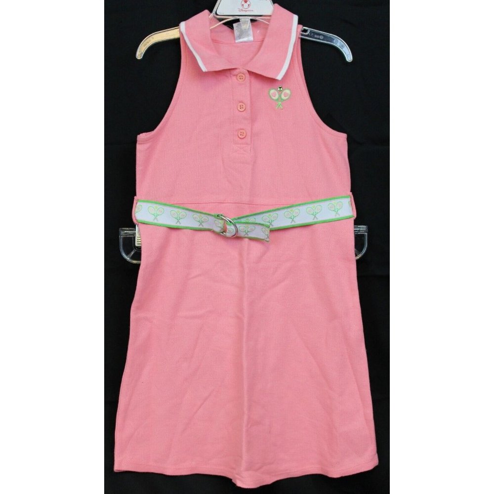 NEW 2007 Gymboree Mixed Doubles Polo Shirt Dress Pink Summer sz 7 Tennis Sports